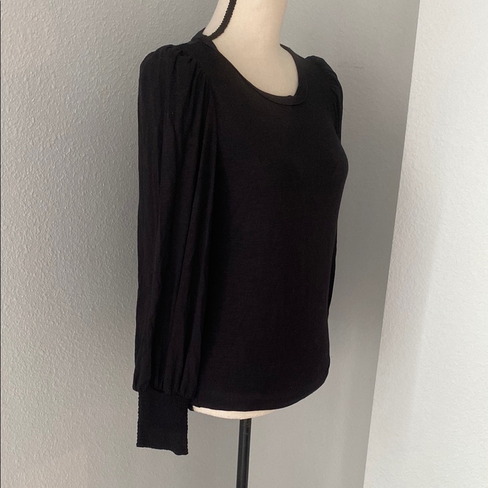 WHBM Long Sleeve Tee with Smocked Cuffs - Picture 8 of 11